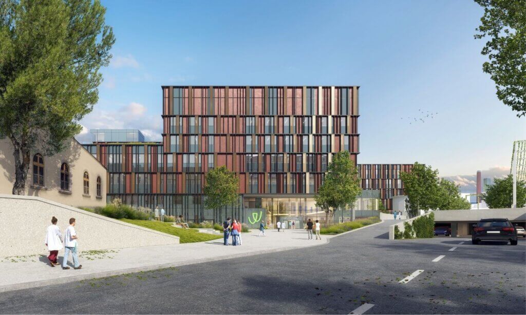 Das größte und prägnanteste Vorhaben ist der Zentralneubau Projekt 3 (Fertigstellung 2033) für Zentrale Notaufnahme, Kardiologie, Pulmologie, Innere Medizin und Neurologie – mit 71.700 m² Bruttogeschossfläche. 