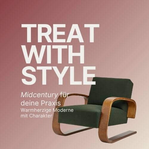 Der Midcentury-Stil verbindet organische Formen, natürliche Materialien und lässige Eleganz zu Praxisräumen, die einladen, entspannen und in Erinnerung bleiben.