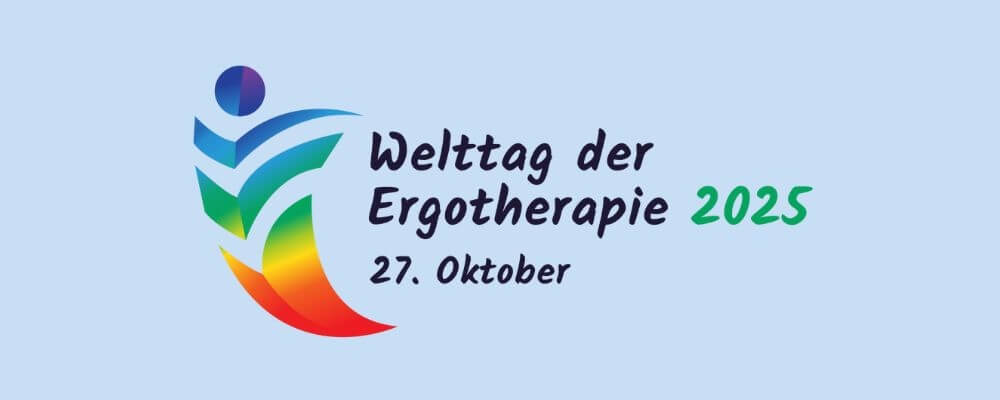 Das Logo des Welttags der Ergotherapie 2025, mit einer stilisierten Person und dem Schriftzug mit Welttag, Datum und Jahr.