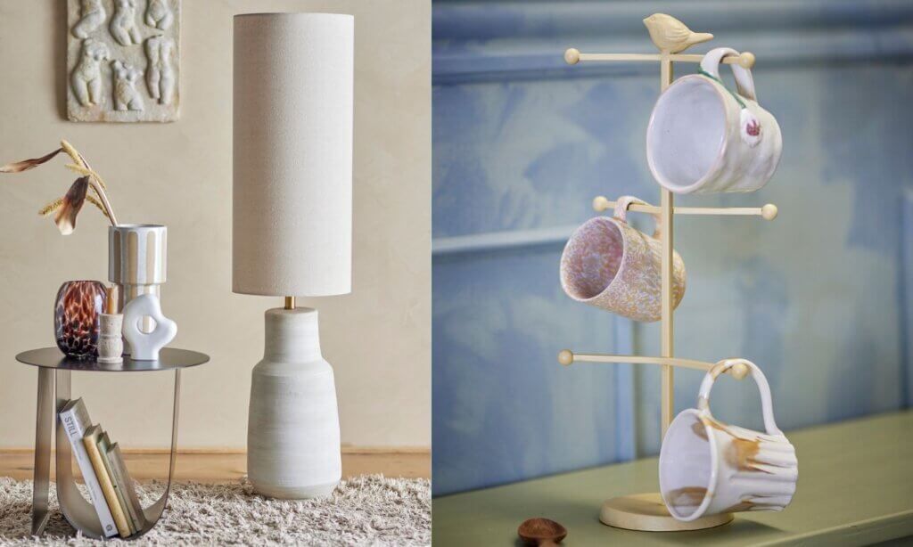 Stehlampe und Tassenhalter von Bloomingville.
