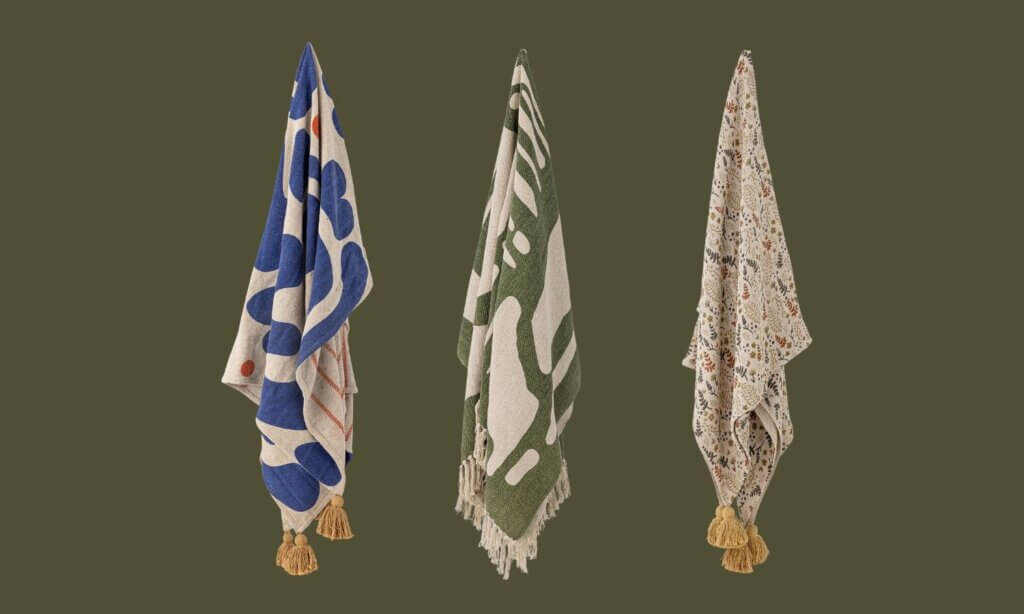 Decken in unterschiedlichen Designs von Bloomingville.