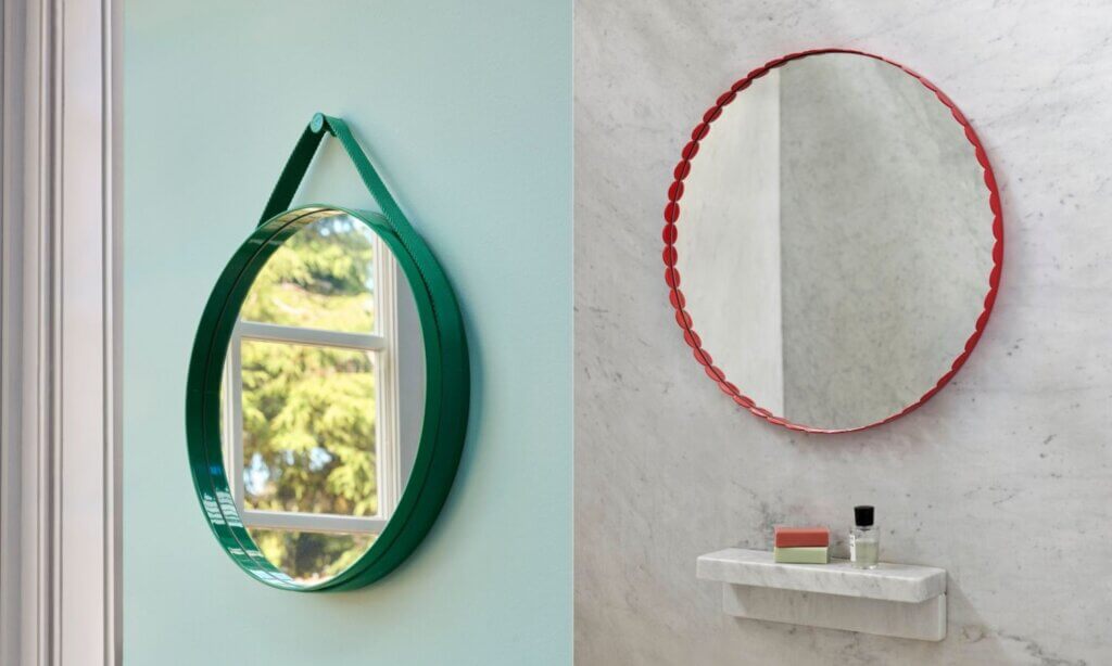 Zwei unterschiedliche Spiegel-Modelle von HAY.