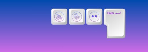 Auf drei Tasten einer Computertastatur sind die Symbole für körperliche Einschränkungen sowie Taubheit und Blindheit gedruckt. Daneben sieht man eine Enter-Taste. Ein Sinnbild für die Barrierefreiheit von Websites.