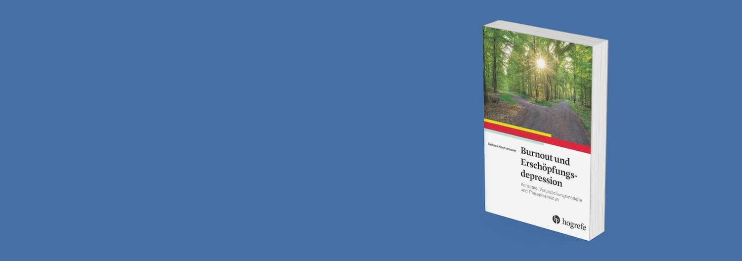 Das Cover des Buches "Burnout und Erschöpfungsdepression", erschienen im hogrefe Verlag ist zu sehen.