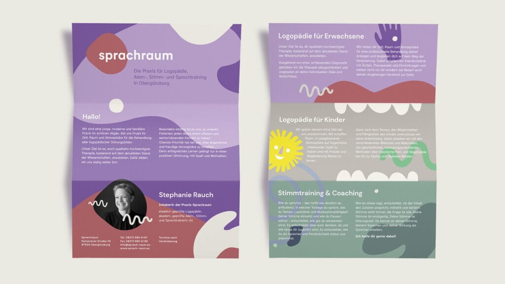 Das Corporate Design ist konsistent in Web- und Printprodukten.