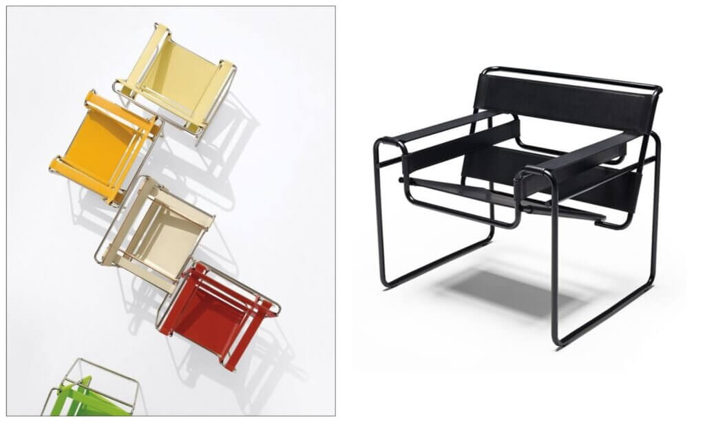 Der Wassily Lounge Chair von Marcel Breuer ist ein weiterer zeitloser Bauhaus-Klassiker.