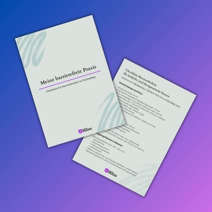 Unsere kostenlose Checkliste als PDF fasst alle relevanten Anforderungen für ärztliche und therapeutische Praxen kompakt zusammen