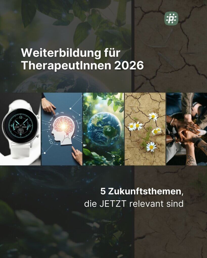 Digitalisierung, KI, Nachhaltigkeit und Co.: Mit diesen fünf Weiterbildungsthemen sollten sich TherapeutInnen 2026 auseinandersetzen, um fachlich, mental und strukturell gut aufgestellt zu sein.