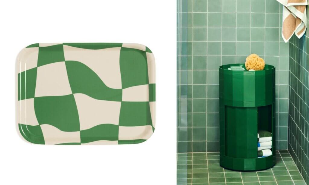 Playful Squares von Desenio und Facet Cabinet von HAY