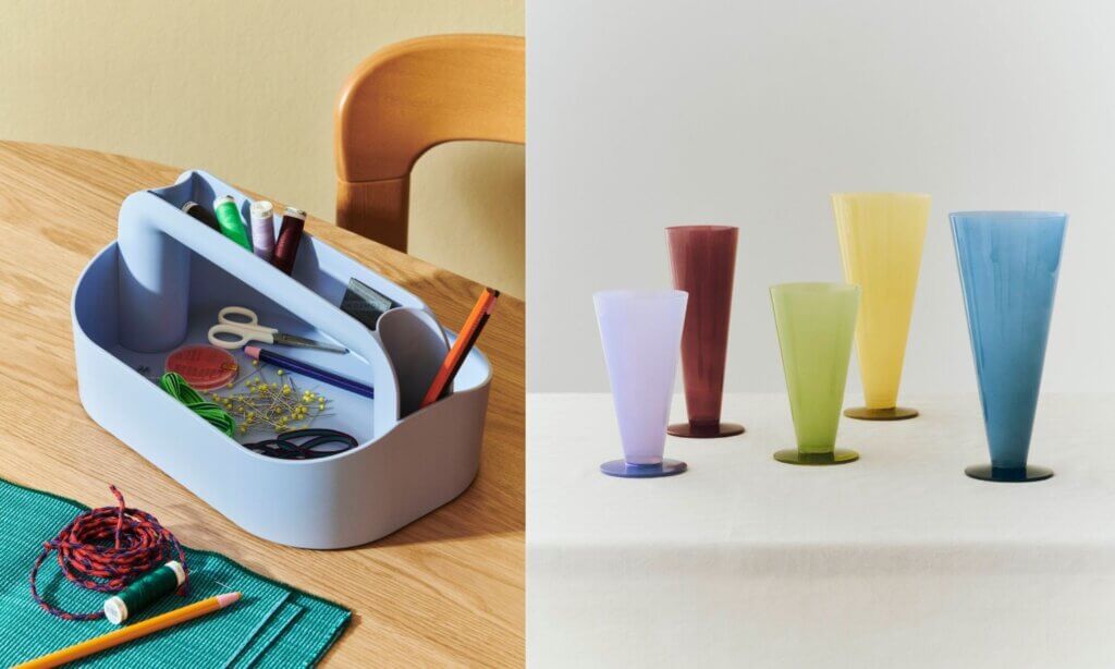 Tool Box und Conical Vase von HAY 