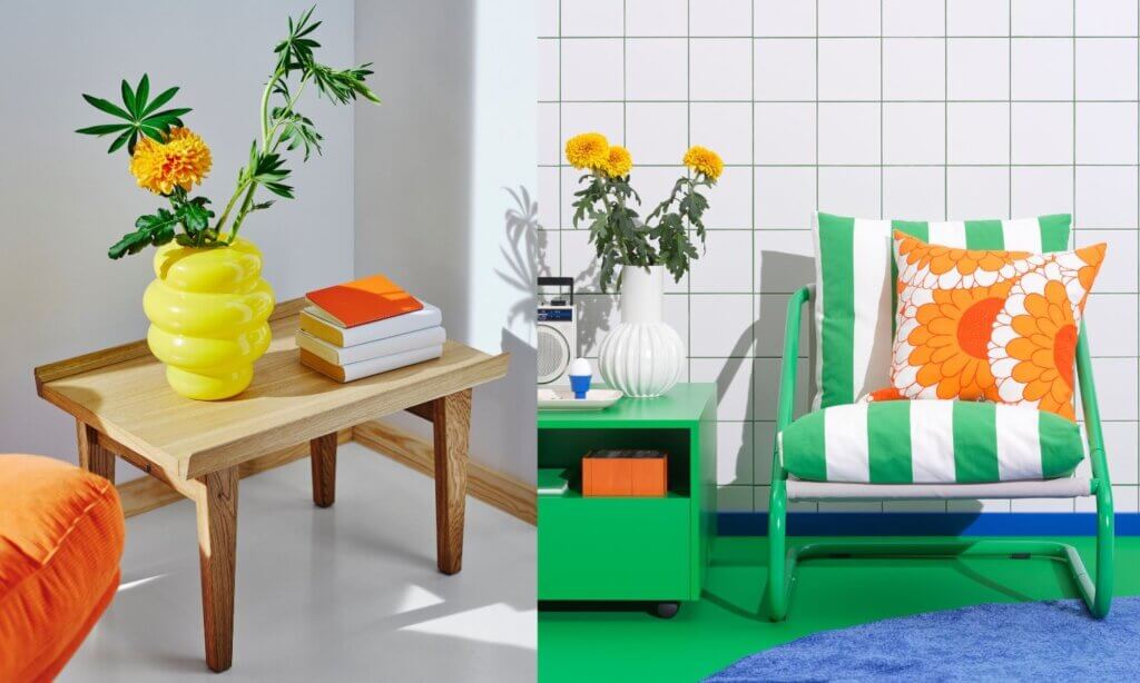 Vase Källarhals und Sessel Önnestad von IKEA