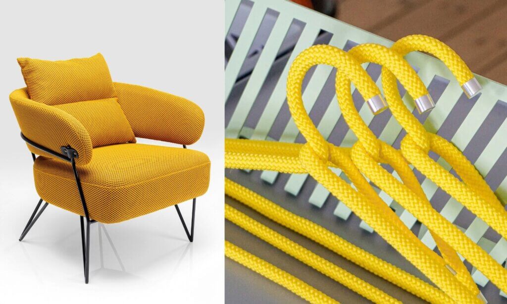 Sessel Peppo von KARE und Kleiderbügel von Peppermint Products bei Charles & Marie