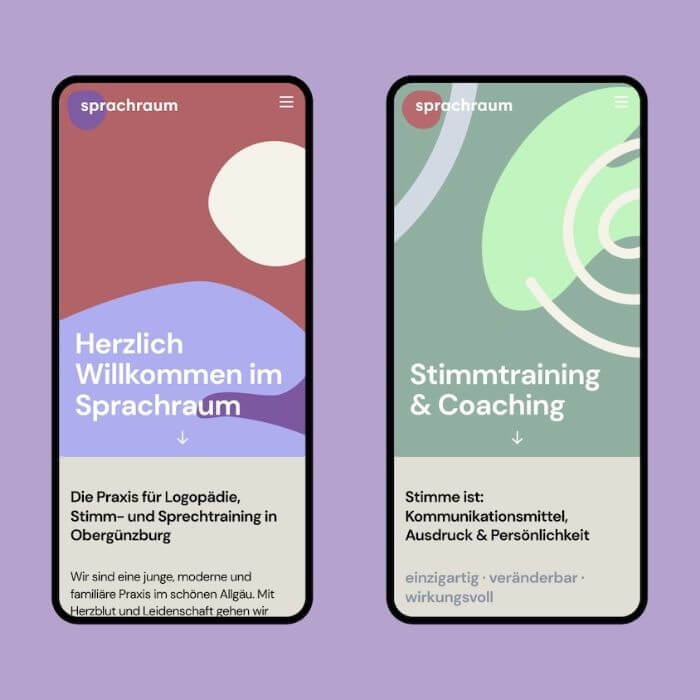 Wie durchdachtes Corporate Design Vertrauen schafft – am Beispiel der Logopädiepraxis Sprachraum, gestaltet von der Designagentur KRAUT.