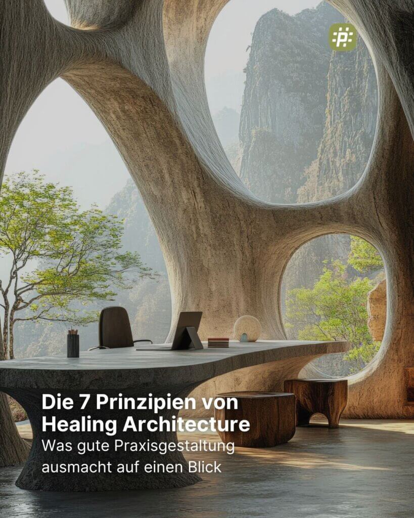 Wie Healing Architecture nachweislich zum geistigen und körperlichen Wohlbefinden beiträgt – die sieben Prinzipien evidenzbasierter Gesundheitsarchitektur und Best-Practice-Beispiele für Kliniken und Therapiepraxen.