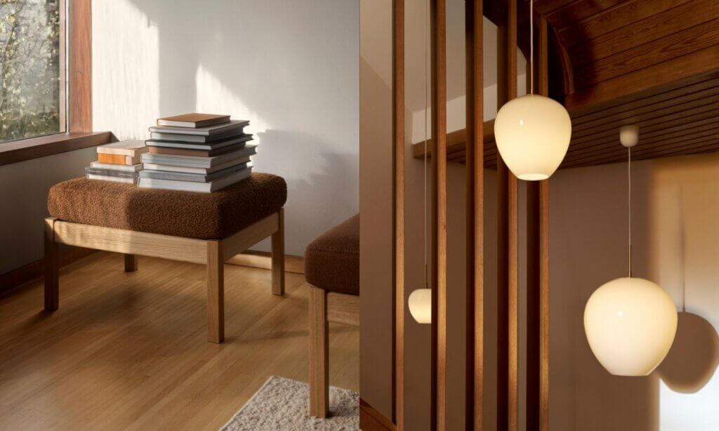 CH280F Foot Stool und MT221 Tulip Pendant von Carl Hansen & Søn 