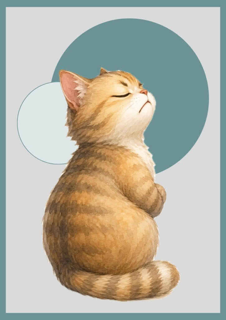 Gefühlskarte mit beleidigter Katze
