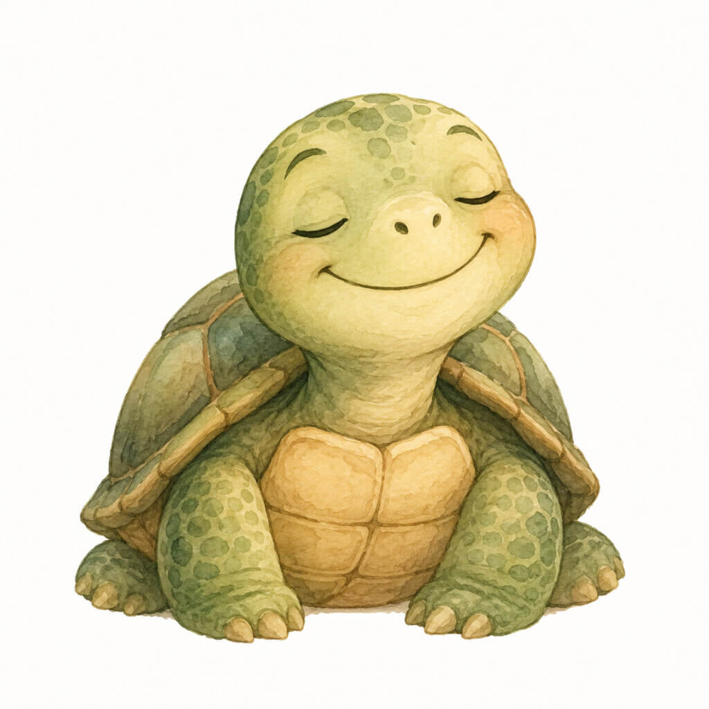 Zufriedene Schildkröte