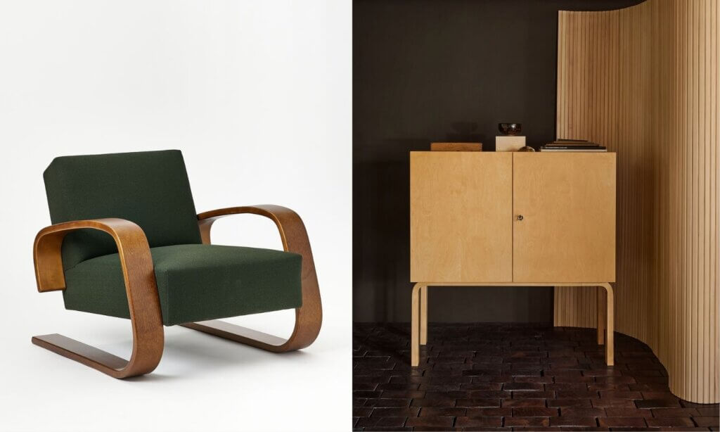 Armchair 400 "Tank" und Cabinet 250 von artek. 